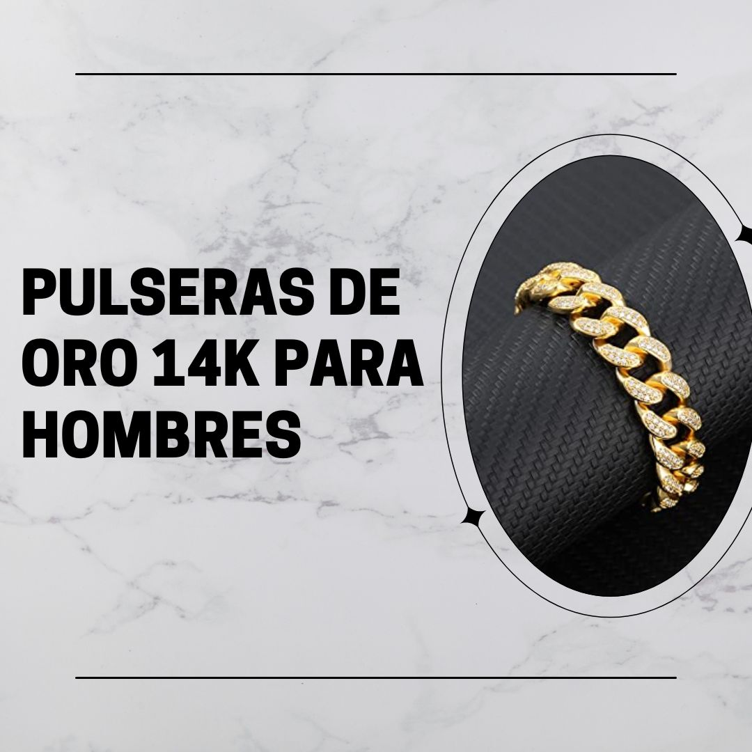 Pulseras de oro 14k para hombres