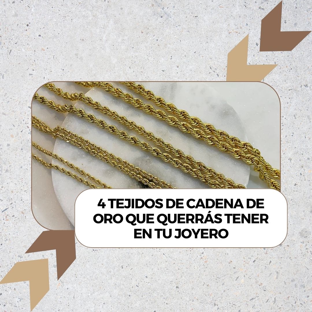 Tejidos de cadenas de oro