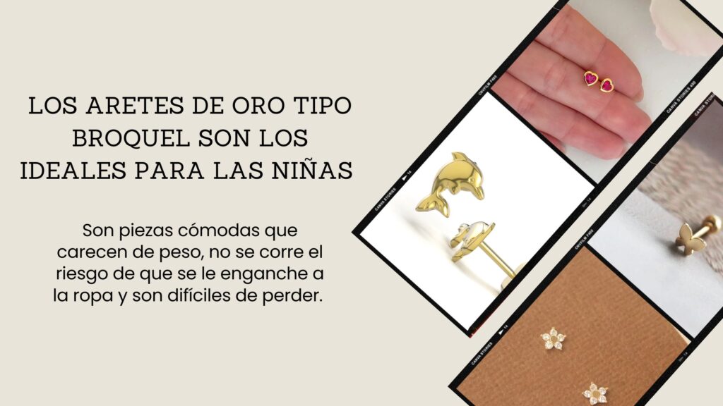 Centro Joyero, catálogo de oro, oro14k, ventas de oro, aretes de oro, Aretes de oro 14k para niñas