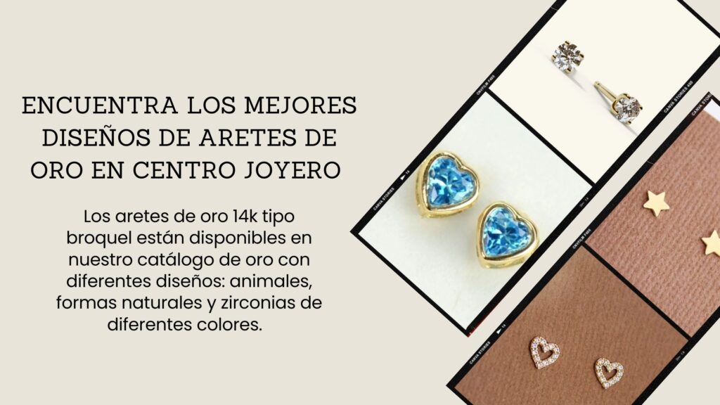 Centro Joyero, catálogo de oro, oro14k, ventas de oro, aretes de oro, Aretes de oro 14k para niñas