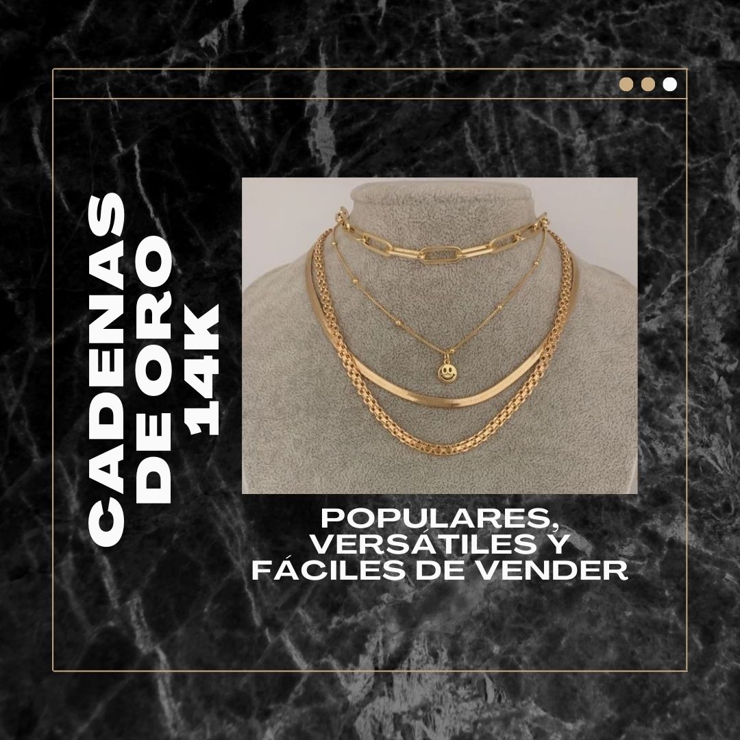 Cadenas de oro 14k para hombre, OroSolido